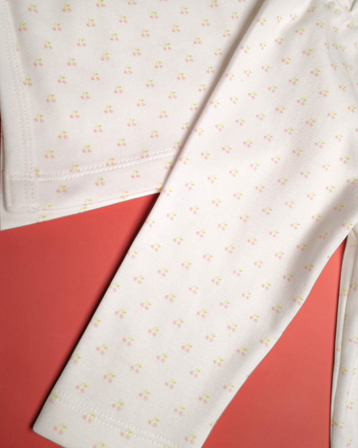 Cotton Nightsuit with Micro Cherry Print